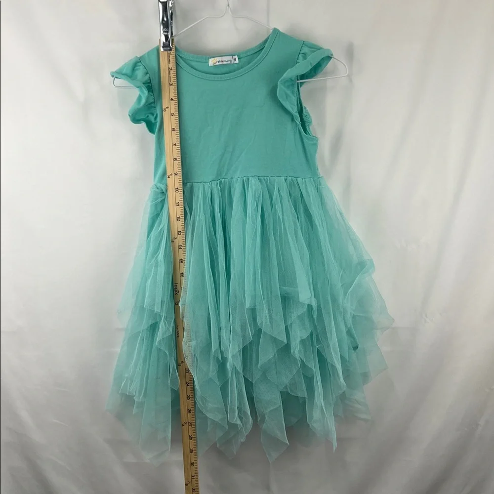 Girl’s Tutu Dress - 2 Pack - Pink Rainbow Bunny - Mint Green - Size 8